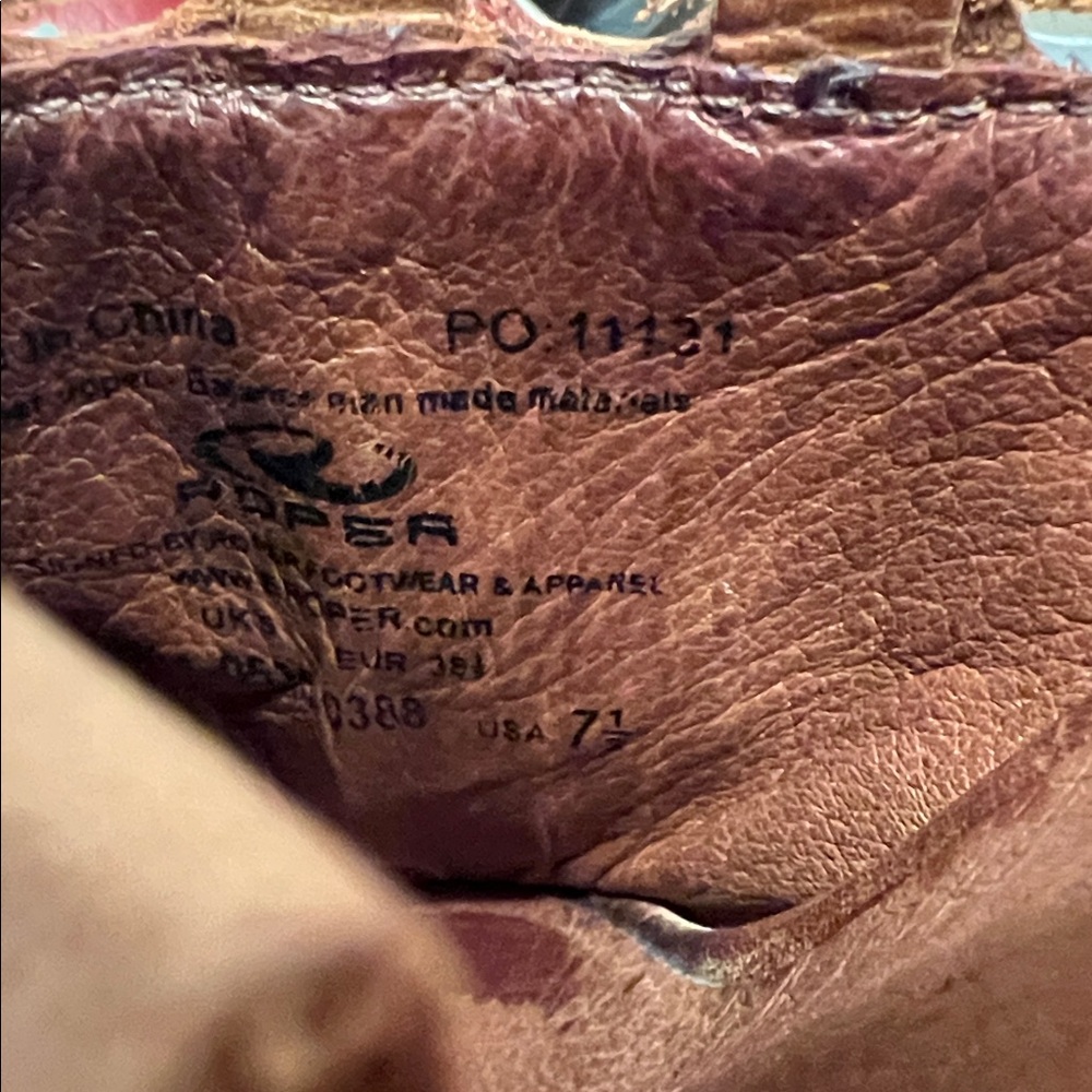 Roper Brown Embroidered Women's Mules - Picture 7 of 7